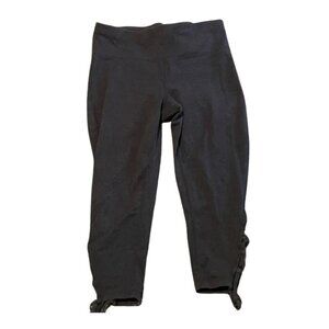 Dark Grey Sporty Capri Leggings | Size M | Stretch Fit & Free Shipping